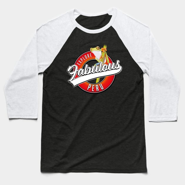 Explore Fabulous Peru retro logo. Baseball T-Shirt by nickemporium1